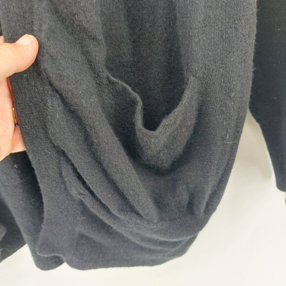 Brochu Walker Black Wool Cashmere Cardigan with side zip details Blaxk Small - Picture 2 of 7